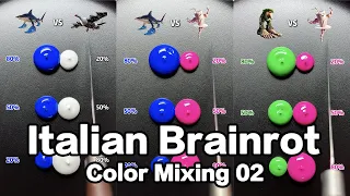 Italian Brainrot Color Mixing Collection 2 | Tung Tung Tung Sahur | tralalero tralala