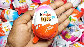 Yummy Kinder Surprise Egg Toys Opening - A Lot Of Kinder Joy Chocolate ASMR