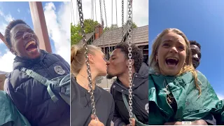 First Time Trying Roller Coasters in Denmark 🇩🇰🤯😂 #denmark