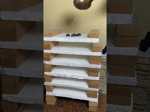 1000°C Hot Iron Balls vs Thermocol 😱. #shorts #asmr #experiment