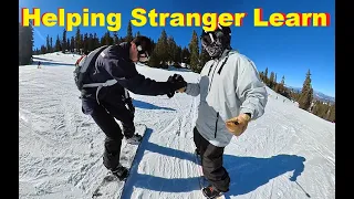 Ski Vlog 9 // Helping Stranger on Hill who can't stop
