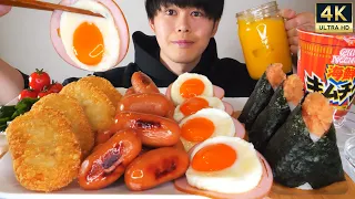 ASMR 朝食（目玉焼き ウインナー ハッシュポテト）Breakfast EATING SOUNDS | 咀嚼音 | MUKBANG | 먹방