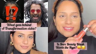 BTS of Makeup Transformation, PR Unboxing (Rare Beauty)🤑🤭, Vlog | Dikshita Jindal