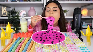 i Tried ASMR.. Eating BOBA SLIME, BOBA JELLY, TIKTOK JELLO MUKBANG 먹방