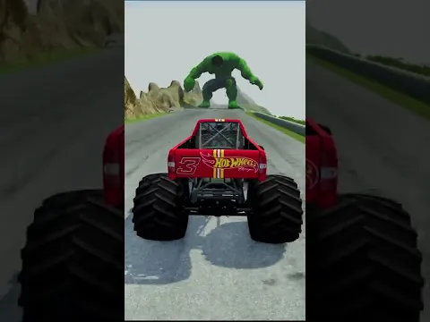 CARRO MONSTER HOT WHEELS vs HULK #shorts #beamngdrive