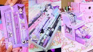 💜Kuromi Stationery Organization ASMR | Sanrio Haul DIY