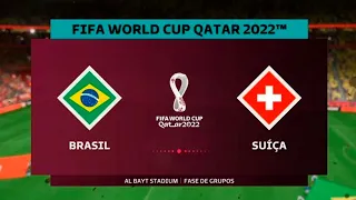 BRASIL e SUIÇA - ao vivo - 28/11/2022 - Simulação Game