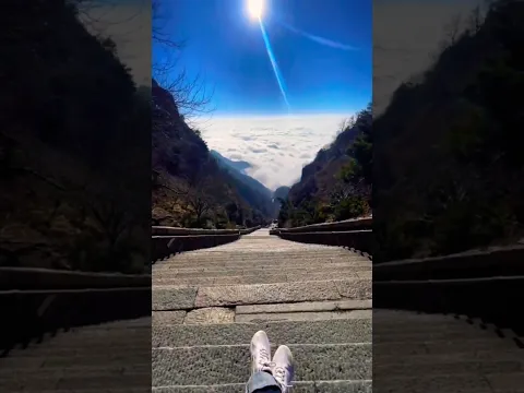 Would You Climb 6,600 Steps for This View? 🌄 | Mount Tai China #Hiking #adventure #amazing #usa