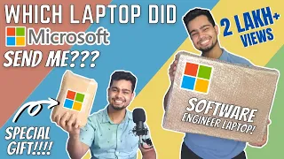 Which Laptop Did @Microsoft Send me?? 🤔🔥 | Unboxing Microsoft onboarding Equipments! 🔥 ❤️