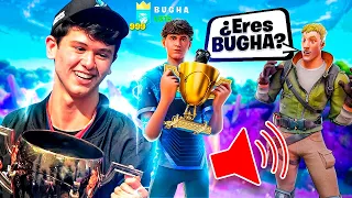 Me hago pasar por BUGHA con su SKIN y su NOMBRE en Fortnite...