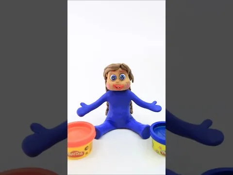 Mixing colors 🎨 Blue and Red make Purple #clay #animation #stopmotion #cartoon