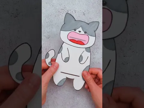 FUN! DIY Cutest Cat Paper Toys! #shorts #papercraft