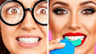 TRANSFORMACIÓN espectacular 🤓 *Cómo volverse en una Diva* Transformación de belleza con dispositivos