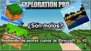 Probando las peores copias De Minecraft ¿Son malas en realidad?