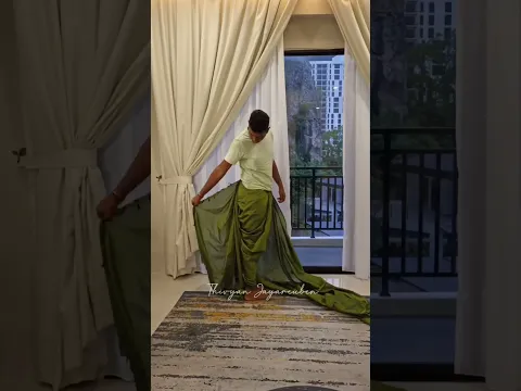 Dhoti drape for men with 6 yard saree