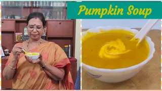 Pumpkin soup / மஞ்சள் பூசணி சூப்- Healthy soup rich in Vitamin A and minerals