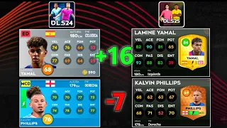 JUGADORES en DLS 24 VS DLS 25 "CHETADOS" y "NERFEADOS" | Dream League Soccer
