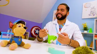 A brincadeira de médico com os brinquedos