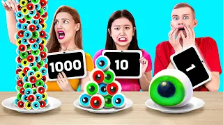 ชาเลนจ์อาหารกัมมี่ 100 ชั้น! || ชาเลนจ์สุดฮาไว้ลองโดย 123 GO! GOLD