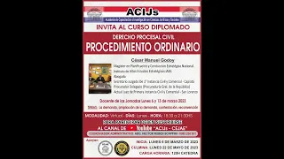Curso Diplomado Derecho Procesal Civil - 1ra. Jornada