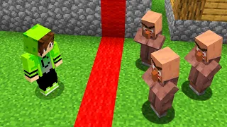 Villagers SPLIT The Village in HALF in Minecraft!