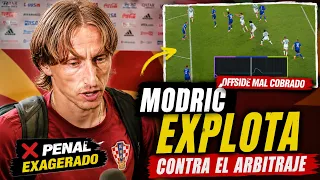 Modrić explotó contra el arbitraje tras la eliminación de Croacia 🚨