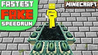 Fastest FAKE Minecraft Speedrun
