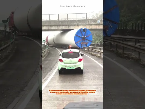 Transporte de carga sobredimensionada: transporte por carretera de palas de aerogeneradores