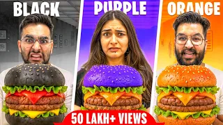 😱 Having Only ONE COLOR Food 😱 || 60 minute Food Challenge
