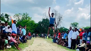लम्बी कूद प्रतियोगिता पहाड़पुर कला (करौंदी कला) अखाड़ा सुल्तानपुर #jumperaj #longjumptechnique