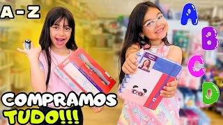 COMPRAMOS MATERIAL ESCOLAR COM AS LETRAS DO ALFABETO *conseguimos?*