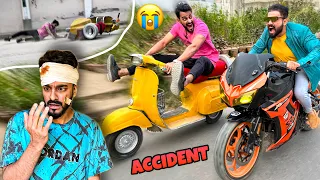 BURA ACCIDENT HOGAYA😭 | VESPA VS HEAVY BIKE | MISHKAT KHAN