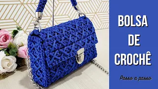 BOLSA DE CROCHÊ EM FIO NÁUTICO LINDÍSSIMA