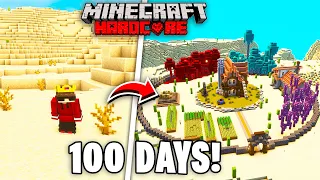 Surviving a 100 DAYS In DESERT Only World In Minecraft 1.21😰