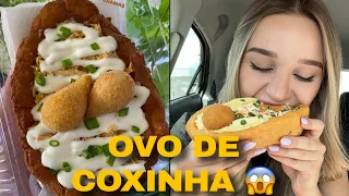 COMI UM OVO de PÁSCOA de COXINHA 😱🤯 coxovo OU ovoxinha? | menina do RU