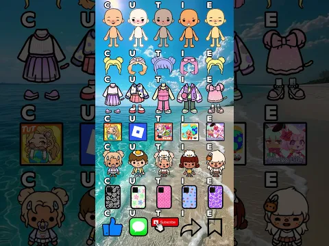 c,u,t,i,e💗🫰Cute look choose your favourite look #tocalifeworld #tocaboca #tocalife