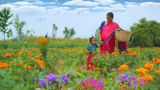 A Day in the Life of Pregnant woman & her daughter | My Village Life | Traditional Recipes| ಚಿನ್ನಿಮಾ