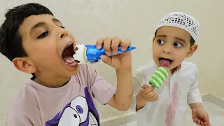 الياس وعبودي يحولون البالونه الى ايسكريم !