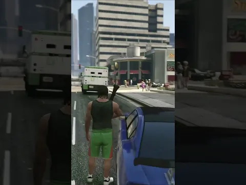GTA V - Franklin ve un blindado y lo asalta