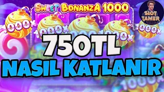 SWEET BONANZA 1000 KÜÇÜK KASA | 750₺ NASIL KATLANIR | SLOT KÜÇÜK KASA | SLOT TAKTİK #slot #sweet