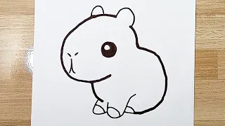 🔥🛑How To Draw CAPYBARA KAWAII I Easy - Como Dibujar un CAPIBARA KAWAII I Fácil