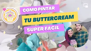 Como pintar tu Buttercream o crema de mantequilla con colorantes en gel hidrosolubles #buttercream