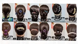 Simple n trendy hairbun hairstyle || easy party hairstyles || hairstyle for girls