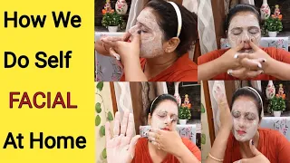 अपना खुद का फेशियल घर पर कैसे करें / how to Do Self facial full tutorial /benefits of diamond facial