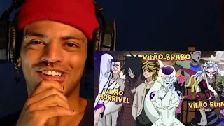 REACT tipos de vilões dos animes (animação paródia)