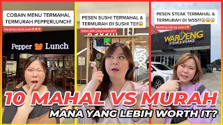 10 MENU TERMAHAL DAN TERMURAH DI TIAP RESTORAN!! MANA YANG LEBIH WORTH IT ?? 🧐🧐