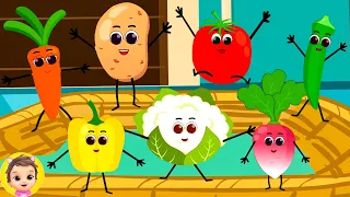 Ten Little Vegetables Nursery Rhyme & Learning video for Babies