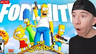 LIVE - NEW FORTNITE SIMPSONS SEASON! (RIGHT NOW)