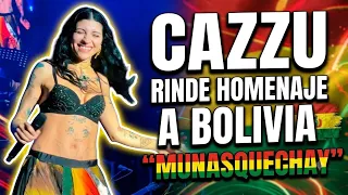 CAZZU RINDE HOMENAJE A BOLIVIA CANTANDO MUNASQUECHAY