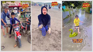Agra kabur tinggal kakak terjebak dipasir 😱KUMPULAN AGRATA PART606